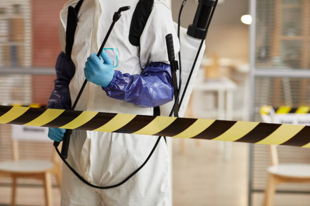 Professional Sewage Cleanup technician working in Riverton, WY